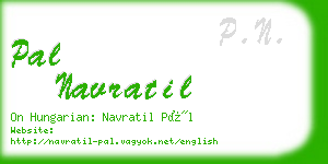 pal navratil business card